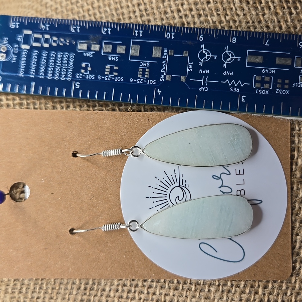 Hemimorphite Earrings  NWOT #328